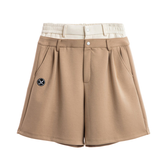 MWM Unisex σορτς Double Waistband Pleated Shorts